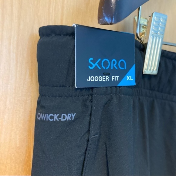 SKORA Sz XL Jogger  Fit Elastic Waist Zipper Ankle Performance Pants Pockets - Picture 4 of 11